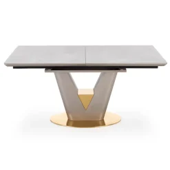 Tavolo allungabile 160/220cm da pranzo effetto marmo grigio Adige