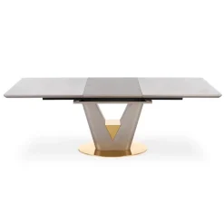 Tavolo allungabile 160/220cm da pranzo effetto marmo grigio Adige