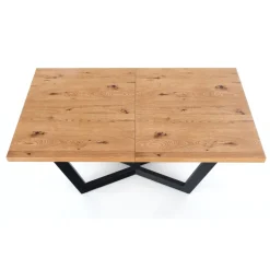 Tavolo allungabile 160/250cm design moderno rovere rustico nero Ridge