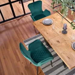 Tavolo allungabile 160/250cm design moderno rovere rustico nero Ridge