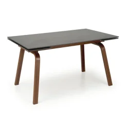 Tavolo allungabile 140/200cm effetto marmo nero rovere scuro Rinaldo