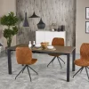 Tavolo allungabile 120/180cm effetto pietra acciaio nero Alder