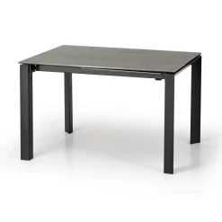 Tavolo allungabile 120/180cm effetto pietra acciaio nero Alder
