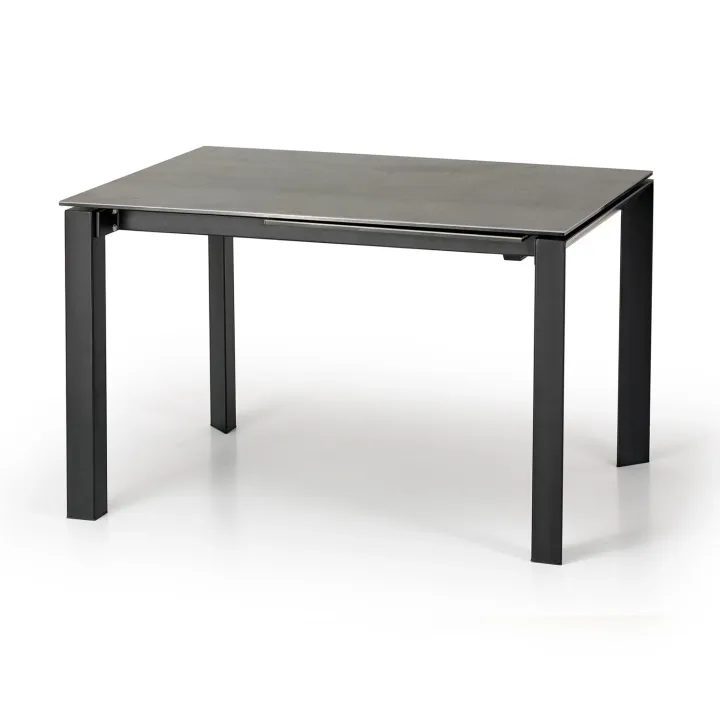Tavolo allungabile 120/180cm effetto pietra acciaio nero Alder