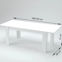 Tavolo allungabile 160-210cm grigio cemento Zenzero