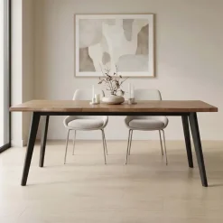 Tavolo allungabile 150/210cm industrial rovere naturale nero Locarno