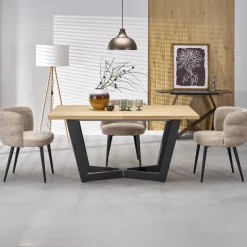 Tavolo allungabile 160/250cm industrial nero rovere Ridge