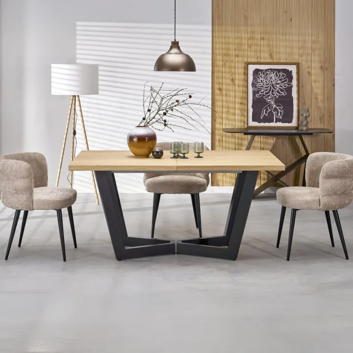 Tavolo allungabile 160/250cm industrial nero rovere Ridge