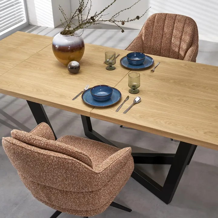Tavolo allungabile 160/250cm industrial nero rovere Ridge