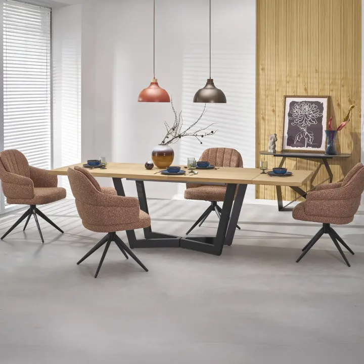 Tavolo allungabile 160/250cm industrial nero rovere Ridge