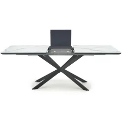 Tavolo allungabile 160/200cm moderno effetto marmo bianco nero Lennox