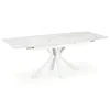 Tavolo allungabile 160/200cm moderno effetto marmo bianco Lucinda