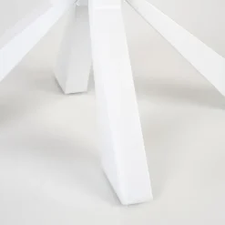 Tavolo allungabile 160/200cm moderno effetto marmo bianco Lucinda