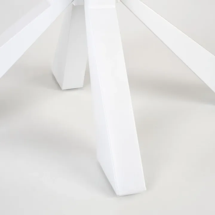 Tavolo allungabile 160/200cm moderno effetto marmo bianco Lucinda