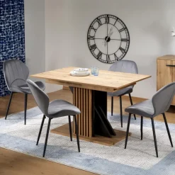 Tavolo allungabile 130/175cm moderno rovere nero Lavander