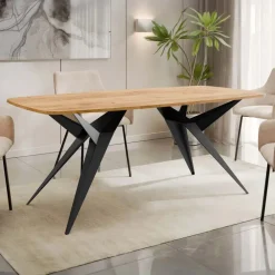 Tavolo allungabile 160/236cm moderno ovale rovere nero Axis