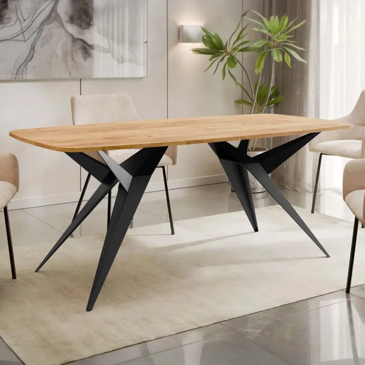 Tavolo allungabile 160/236cm moderno ovale rovere nero Axis
