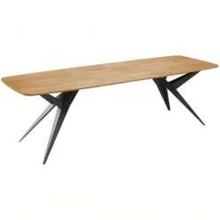 Tavolo allungabile 160/236cm moderno ovale rovere nero Axis