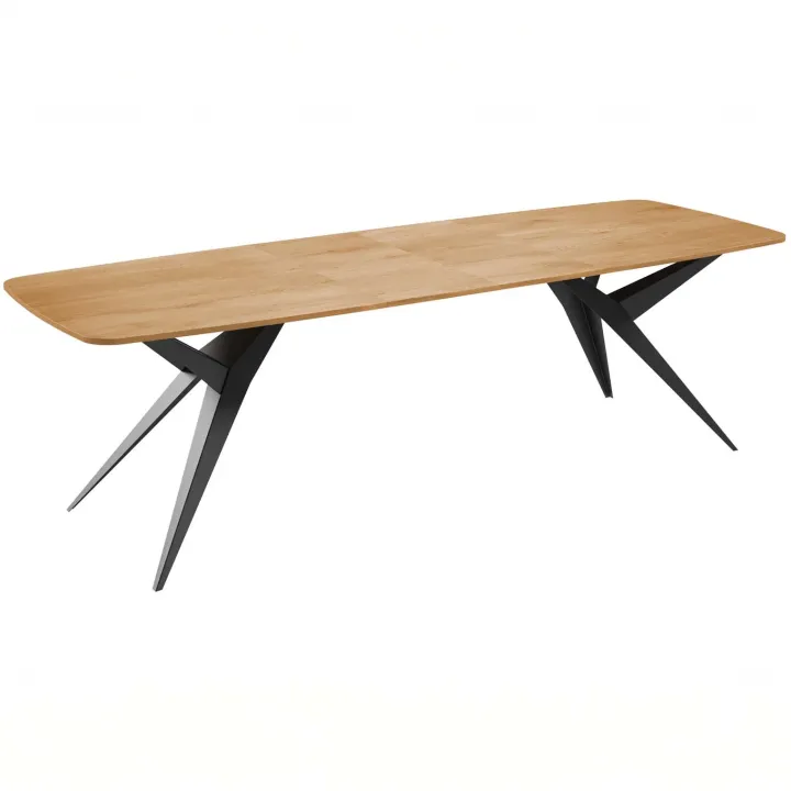 Tavolo allungabile 160/236cm moderno ovale rovere nero Axis