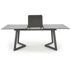 Tavolo allungabile 160/210cm moderno vetro acciaio grigio Jennifer