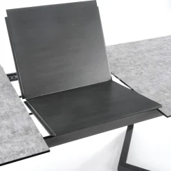 Tavolo allungabile 160/210cm moderno vetro acciaio grigio Jennifer