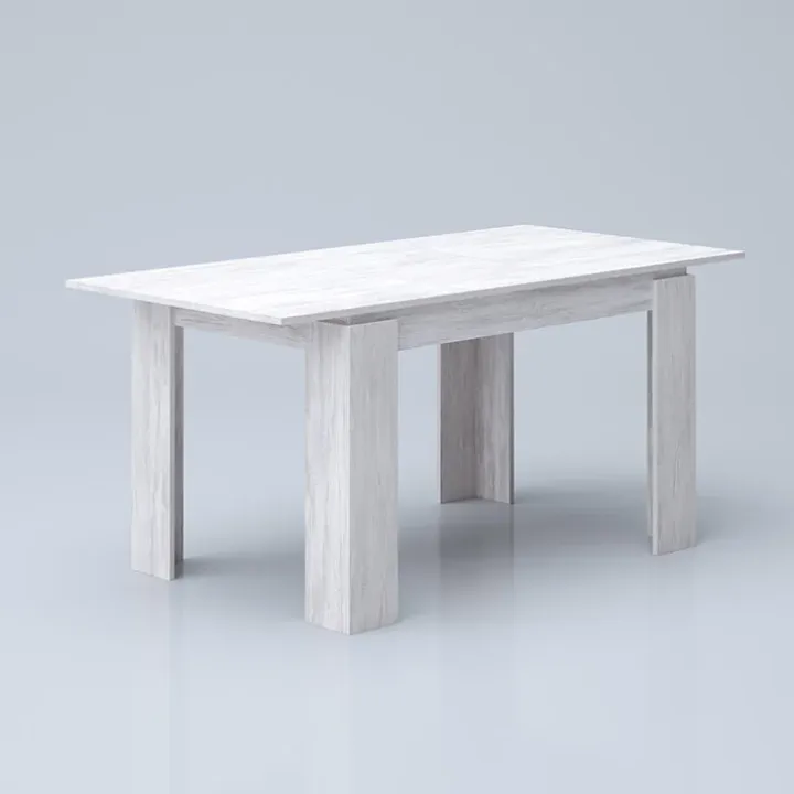 Tavolo allungabile 120/160cm moderno legno bianco frassinato Atena