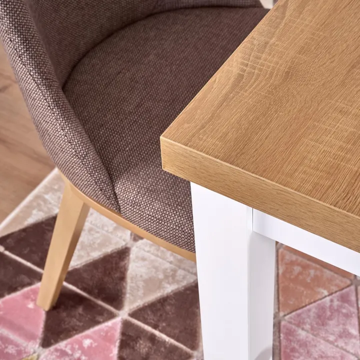 Tavolo allungabile 140/220cm rettangolare rovere nodato bianco Ace
