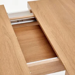 Tavolo allungabile 140/220cm rettangolare rovere nodato bianco Ace
