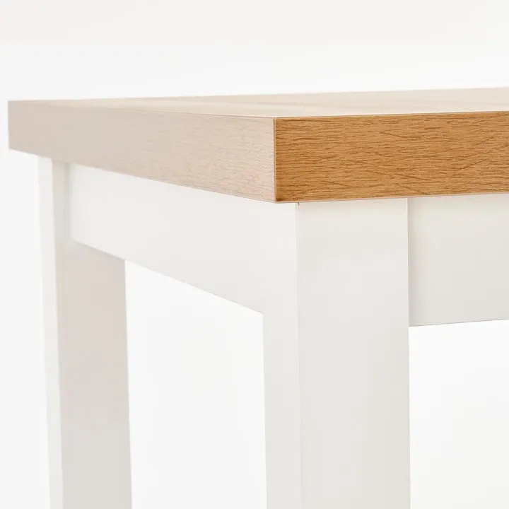 Tavolo allungabile 140/220cm rettangolare rovere nodato bianco Ace