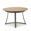 Tavolo allungabile 118/148cm rotondo rovere antracite nero Ortensia Gihome®