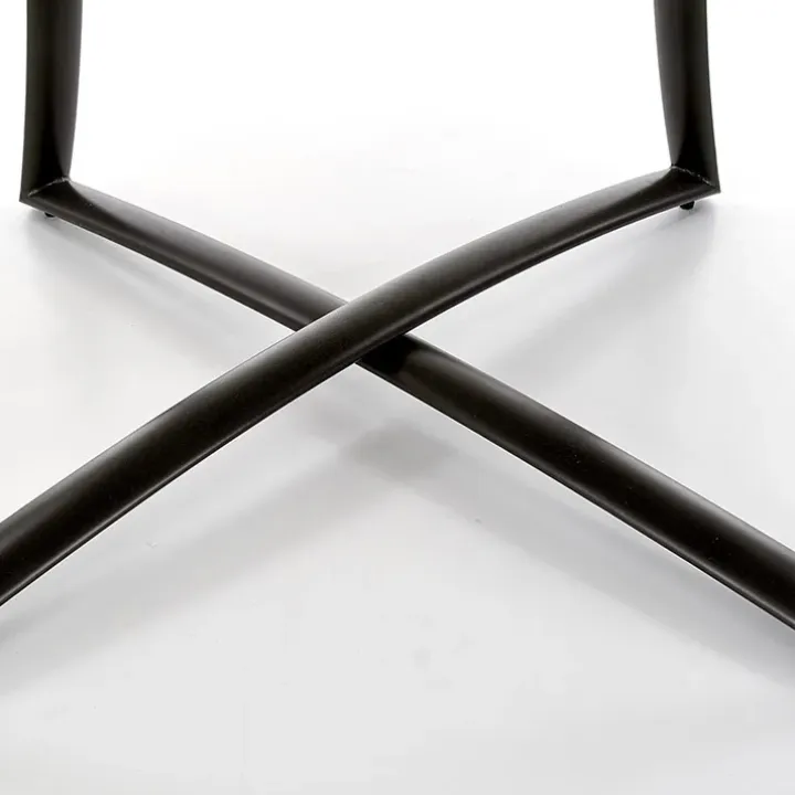 Tavolo allungabile 118/148cm rotondo rovere antracite nero Ortensia Gihome®