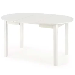 Tavolo allungabile 102/142cm rotondo da pranzo moderno bianco Lucci