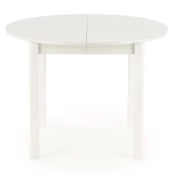 Tavolo allungabile 102/142cm rotondo da pranzo moderno bianco Lucci