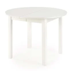 Tavolo allungabile 102/142cm rotondo da pranzo moderno bianco Lucci
