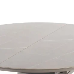 Tavolo allungabile 120/160cm rotondo marmo grigio oro Ticino