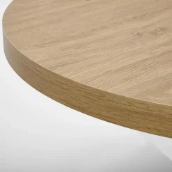 Tavolo allungabile 100/250cm rotondo rovere dorato bianco Agri