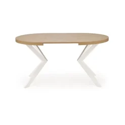 Tavolo allungabile 100/250cm rotondo rovere dorato bianco Agri
