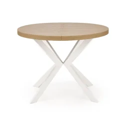 Tavolo allungabile 100/250cm rotondo rovere dorato bianco Agri