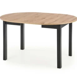 Tavolo allungabile 102/142cm rotondo moderno rovere nero Lucci
