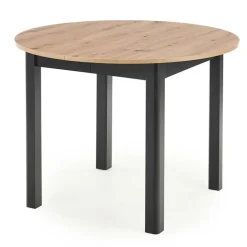 Tavolo allungabile 102/142cm rotondo moderno rovere nero Lucci