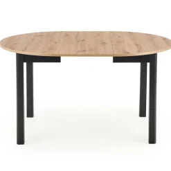 Tavolo allungabile 102/142cm rotondo moderno rovere nero Lucci