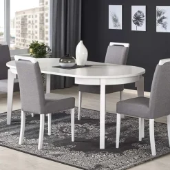 Tavolo allungabile 100/200cm rotondo moderno bianco Robin