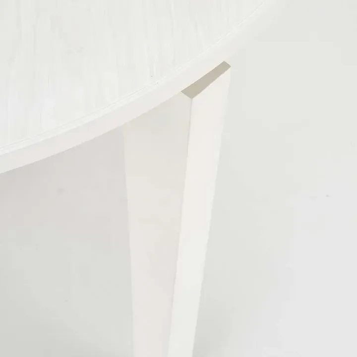 Tavolo allungabile 100/200cm rotondo moderno bianco Robin