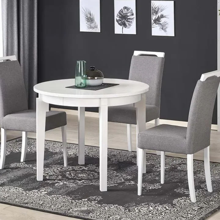 Tavolo allungabile 100/200cm rotondo moderno bianco Robin