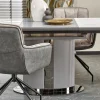Tavolo allungabile da pranzo 160/220cm bianco grigio chiaro Ignazio