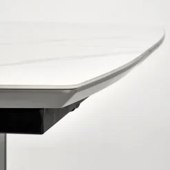 Tavolo allungabile da pranzo 160/220cm bianco grigio chiaro Ignazio