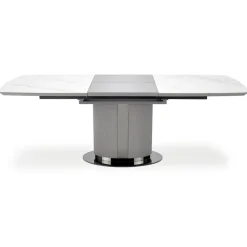 Tavolo allungabile da pranzo 160/220cm bianco grigio chiaro Ignazio