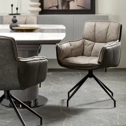 Tavolo allungabile da pranzo 160/220cm bianco grigio chiaro Ignazio