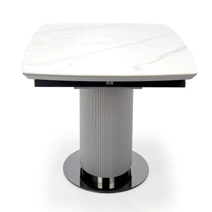 Tavolo allungabile da pranzo 160/220cm bianco grigio chiaro Ignazio