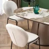 Tavolo allungabile da pranzo 160/200cm marmo bianco beige Iolanda